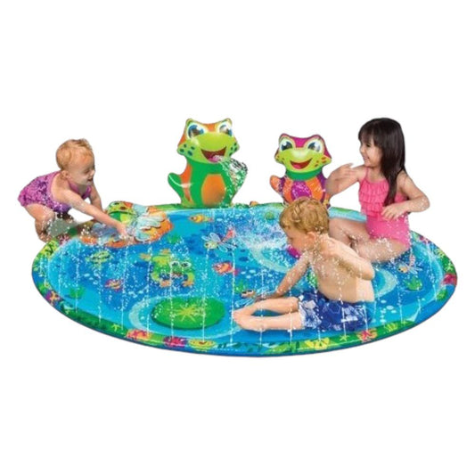 Piscina Alfombra Lanza Agua Rana 147 Cm