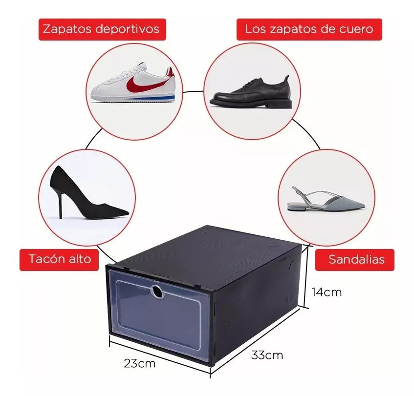 6 Organizadores Zapato Apilable