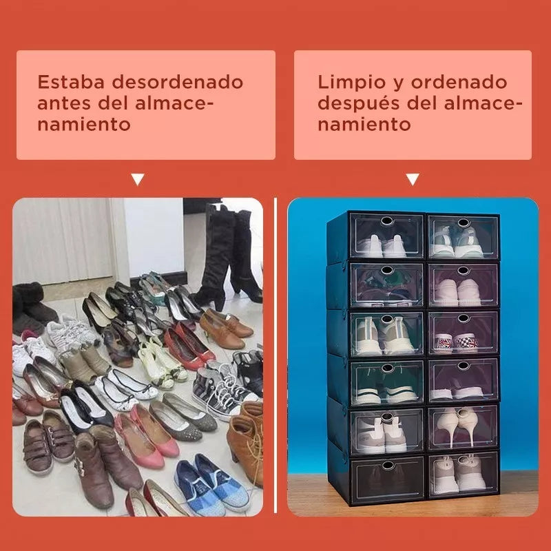 6 Organizadores Zapato Apilable