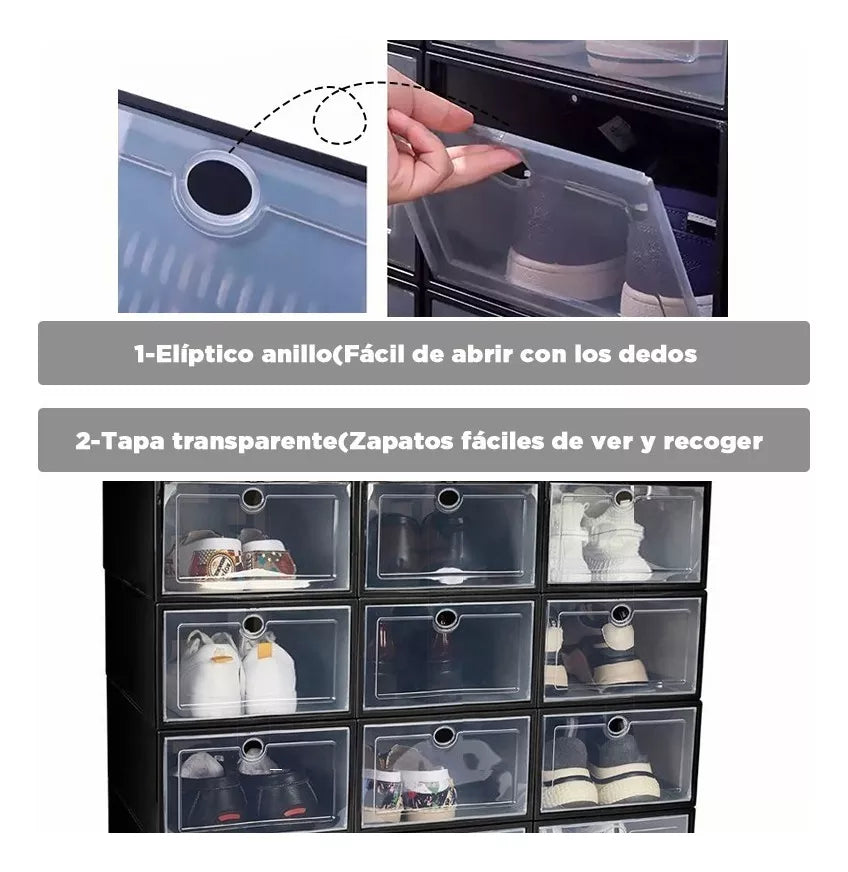 6 Organizadores Zapato Apilable